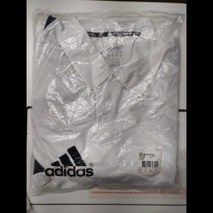 New Old Stock Adidas Climacool White/Navy Golf Polo Size:Medium